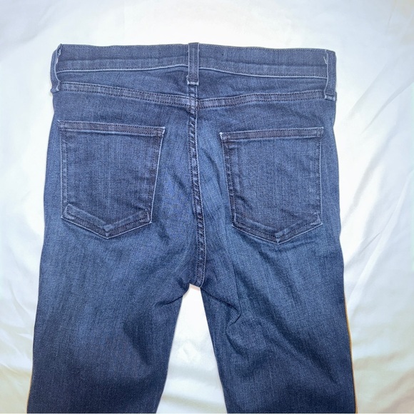 Veronica Beard Carolyn Baby Boot Cut Fray Navy/Gold Jeans Size 26 - Picture 12 of 12